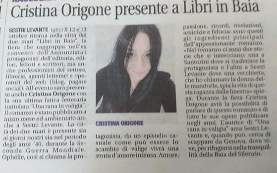 Articolo sul giornale Il nuovo levante in occasion...