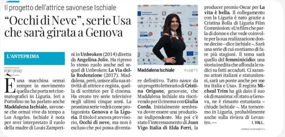 Occhi di Neve è stato opzionato da una casa di pro...