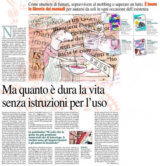 ARTICOLO SUL SETTIMANALE IL CAFFE'